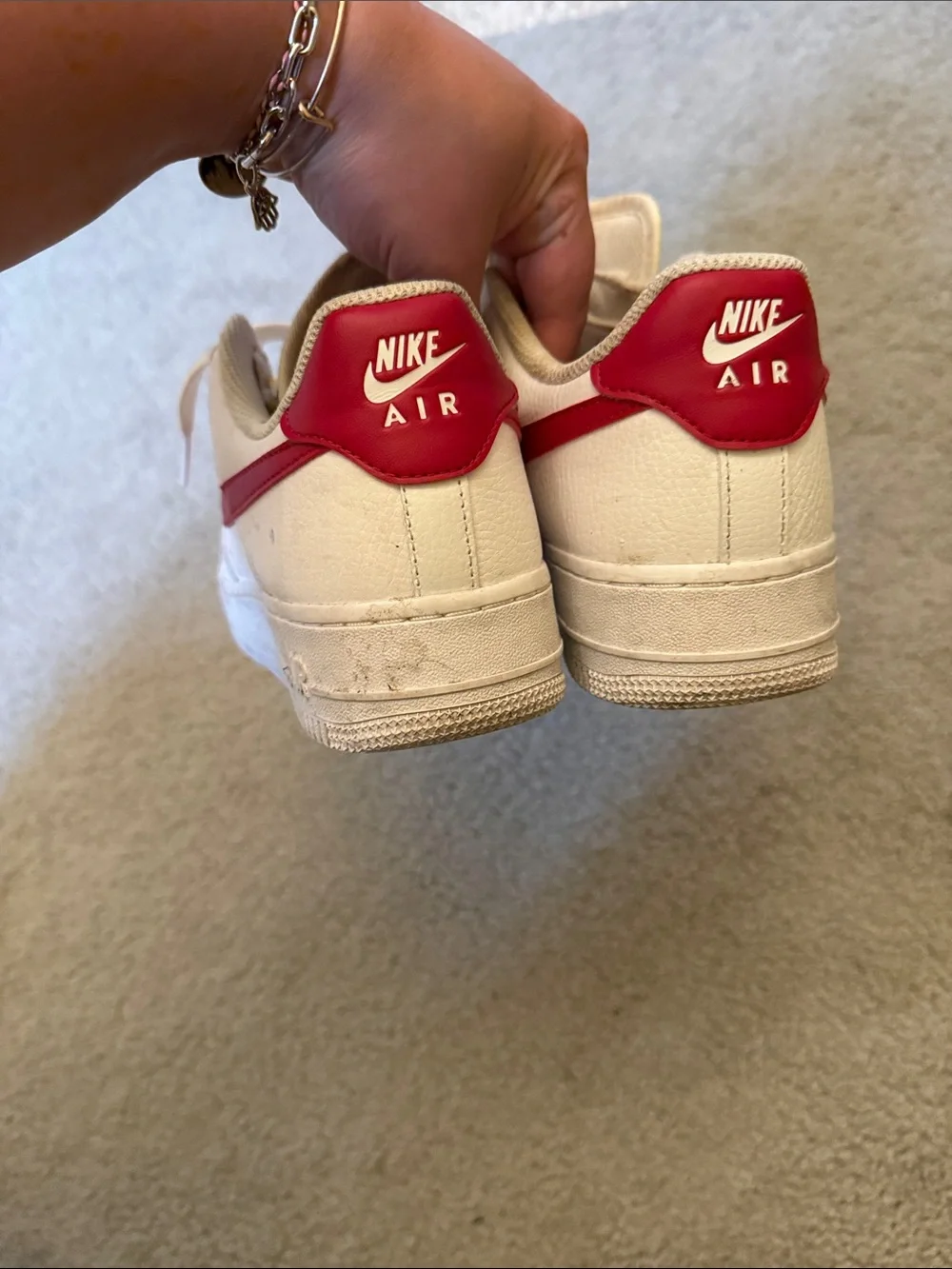 Nike White and Red Air Force 1